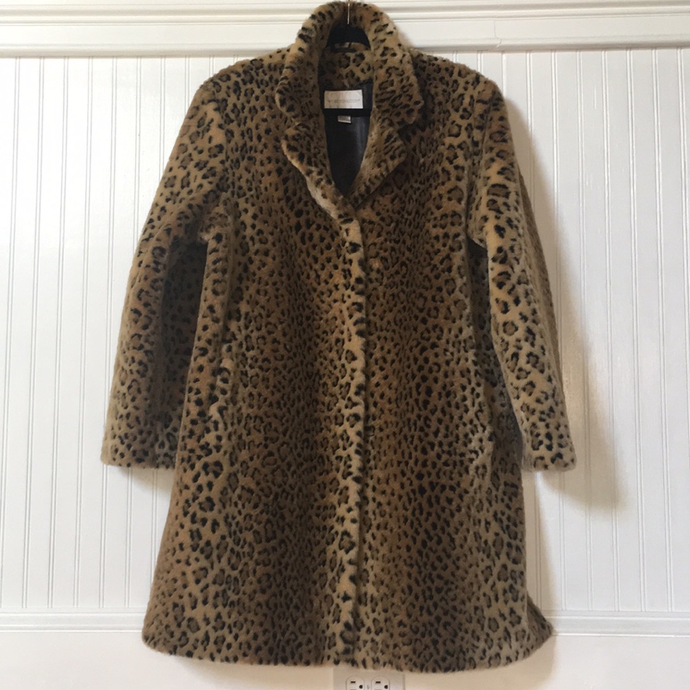 Worthington Faux fur Cheetah print Coat - Large